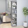 VidaXL Bookcase-Room Divider Sonoma Grey 40x30x198 Cm