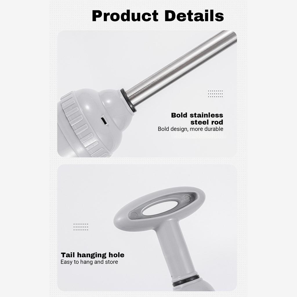 Toilet Unclogger, Leather Handle, Unclogger, Toilet Pointed Suction Cup