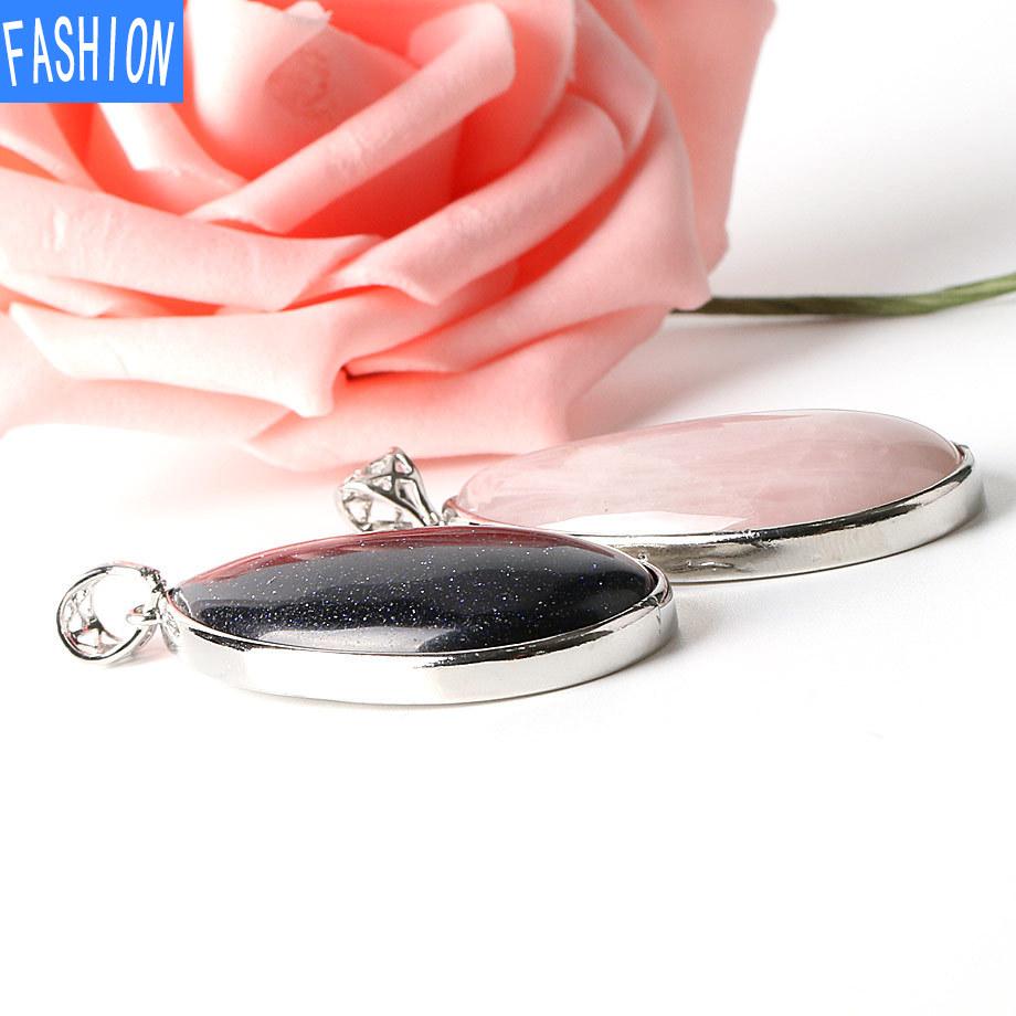 Большой кулон с каплей воды, женский натуральный камень, аметист, порошок, кристалл, лазурит, кулон, простой стиль