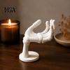 Resin Skeleton Hand Decor Jewelry Stand, Gothic Style Ring And Necklace Creepy Room Holder, 3D Printed Plastic Display Organizer for Living