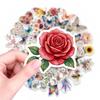 1030 шт. Кавайные Наклейки-Стикеры из Цветного ПВХ с Изображением Бабочек и Растений, Эстетичные Наклейки для DIY Телефона, Ноутбука, Багажа, Скейтборда, Граффити