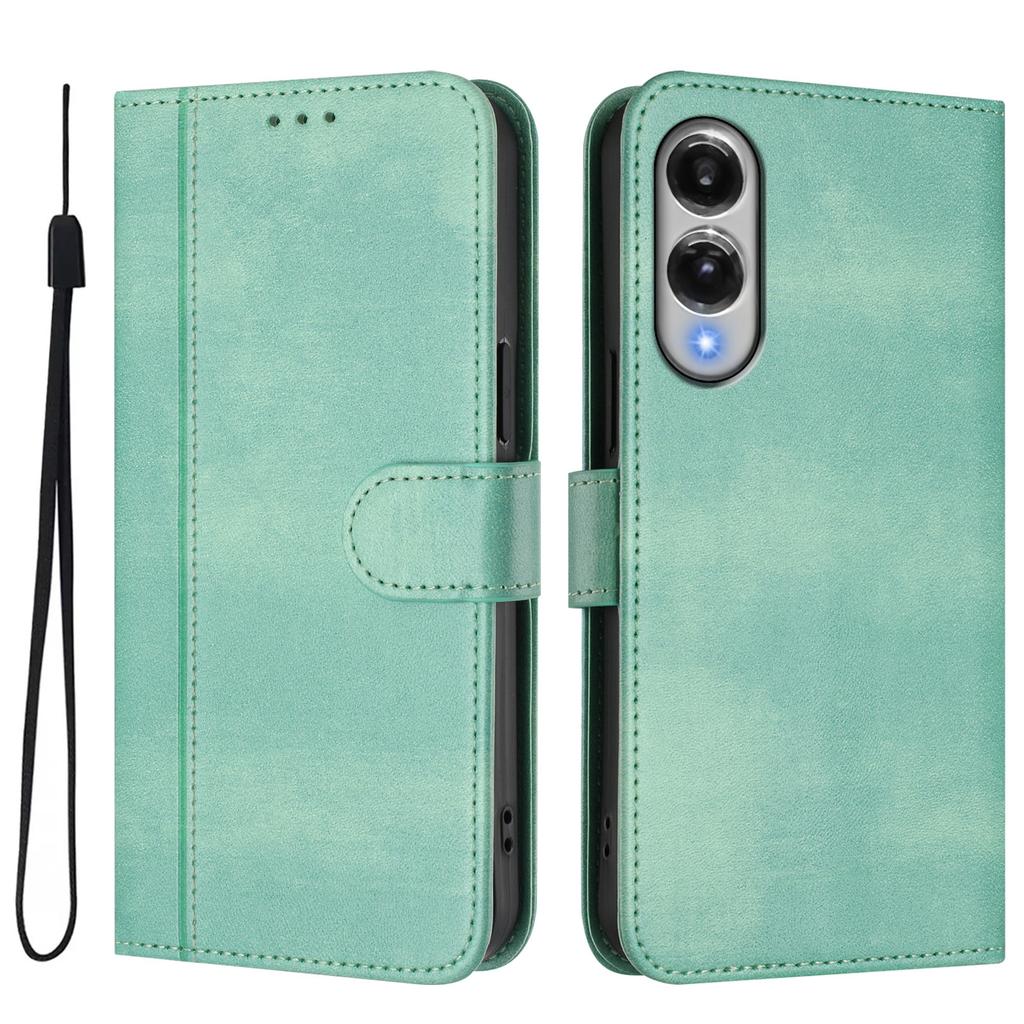 For Samsung Galaxy S25 Edge Cases Wallet Stand Retro Texture Leather Phone Cover with Lanyard