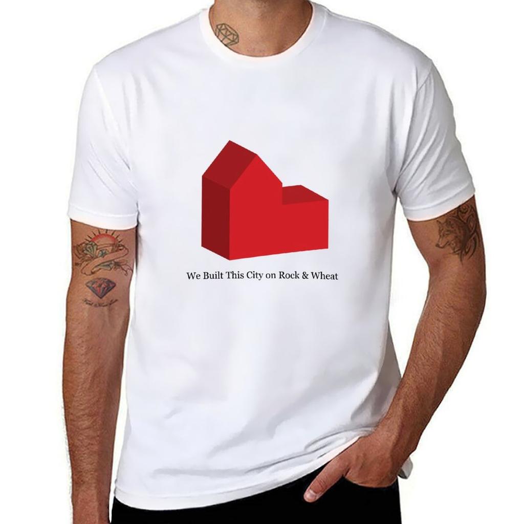 We Built This City On Rock Wheat Tshirt Sporty Breathable Short Sleeve Tshirt