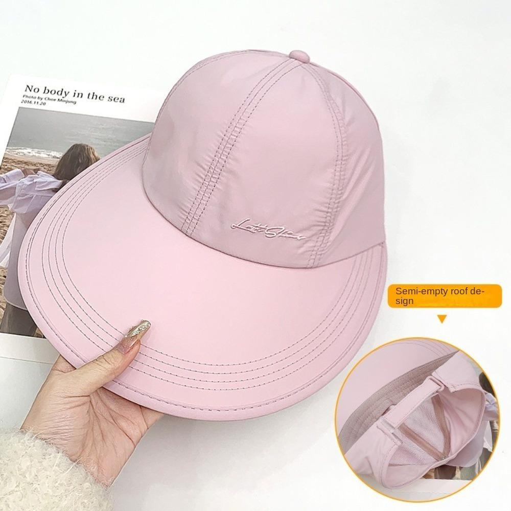 Breathable Sun Hat Foldable Peaked Cap Fashion Ponytail Hat Outdoor Sports