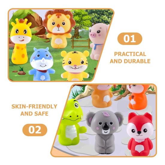 10 пальчиковых кукол-животных для малышей, развивающие игры и ролевые игры: лев, свинья, тигр, лиса, обезьяна, коала, жираф.