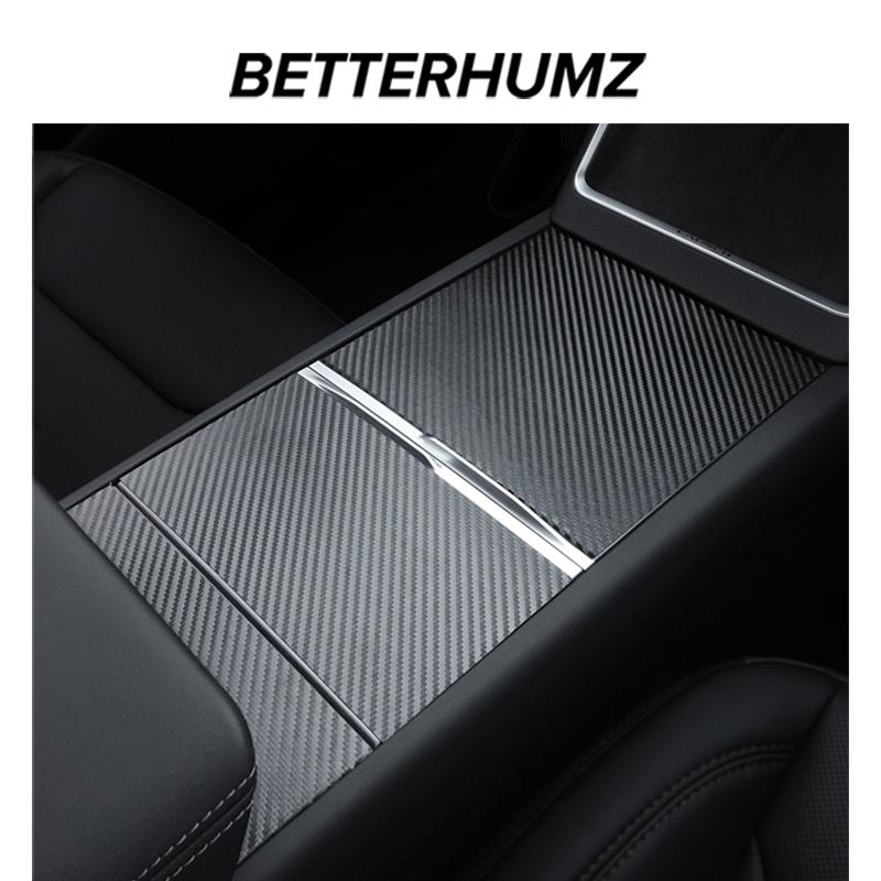 Betterhumz For Tesla Model 3 Highland Model Y 2018- Juniper Made of Alcantara Center Console Trim Sticker Car Interior Accessory