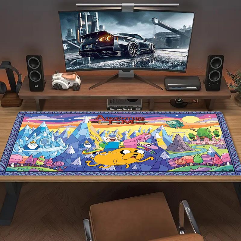 Adventure Time Color Mouse Pad Large Gaming Table Cushion Non-slip Laptop Tablet Big Mousepad XXL Mat Mini PC Playmat With Lock edge