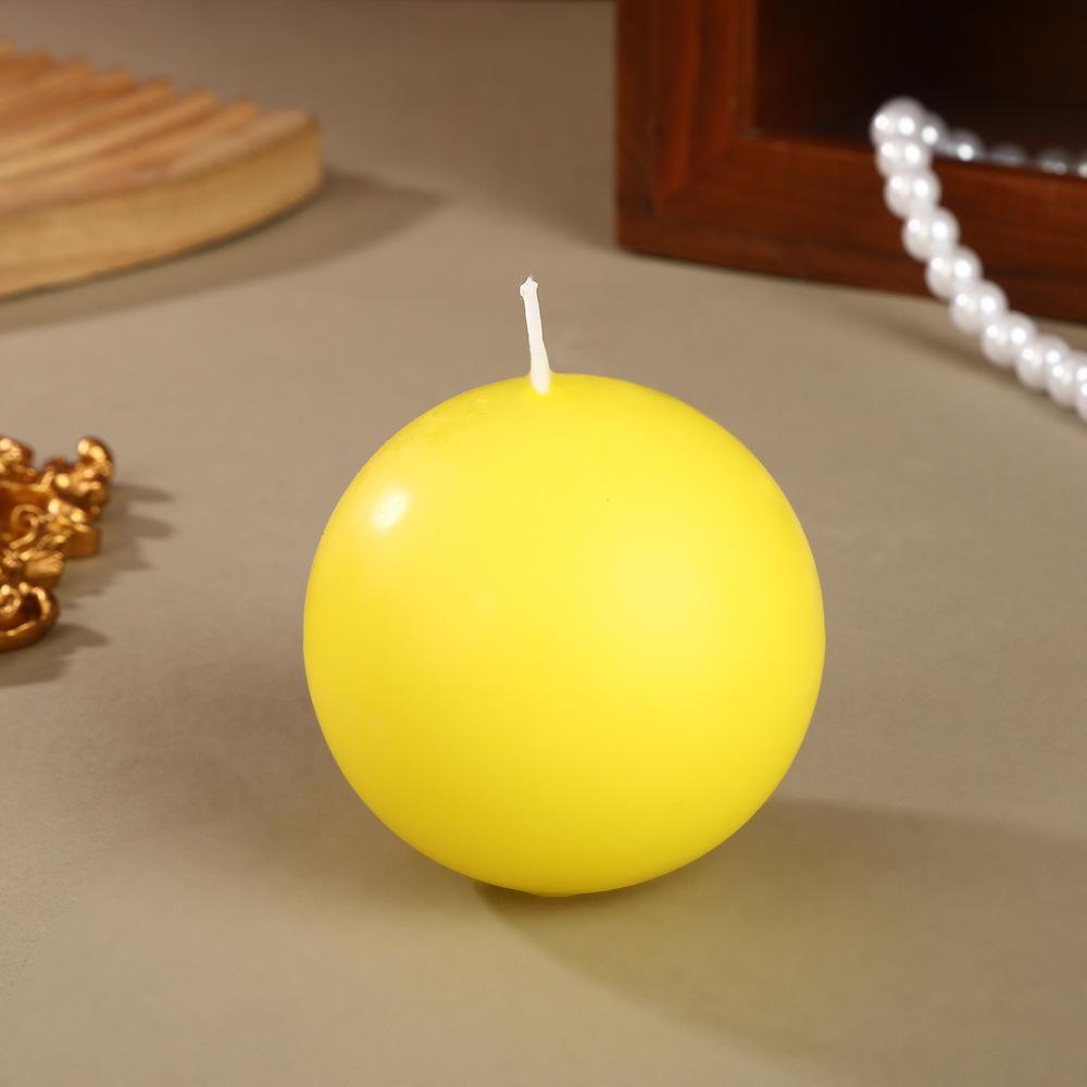 Creative Seven-color Spherical Candle Household Non-romantic Wedding Handmade Round Ball Small Candle Set Box