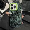 Black Lace Pattern Phone Case For iPhone 17 Pro Max 16 15 14 Plus 13 12 11 Pro Max 16E 17Air X XR XS Max Shockproof Soft Cover