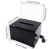 Plastic Container With Lock And Sign Holder Suggestion Box Acrylic Solid Ballot Box Durable Tip Jar Voting
