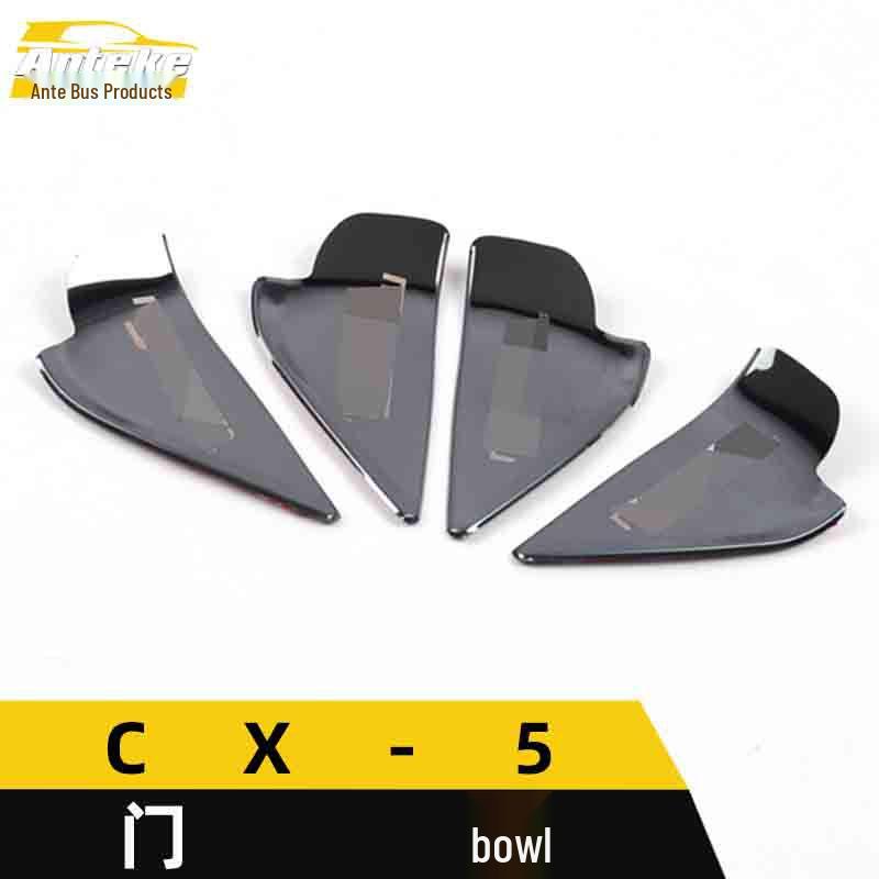 CX-5 Stainless Steel Interior Door Bowl Logo Sequin Protective Film Sticker