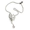 Gothic Clavicle Chain Siren Shaped Pendant Brooch Adjustable Rope Necklace Resin Choker Daily Use Accessory for Women