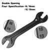Portable Bike Hub Cone Open‑End Wrench, 13‑15/14‑16mm 17‑19/18‑20mm Axle Spanner Repair Tool for MTB Bicycle Maintenance