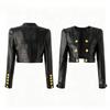 Women's Elegant O-Neck PU Leather Motorcycle Jacket - High-End Simple Black Short Coat for Spring and Autumn