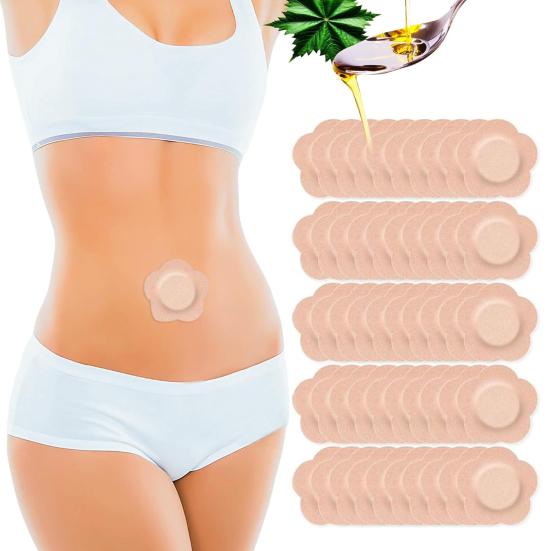 50 шт. Пластырь для пупка Касторовое масло Пластыри для пупка Нежный к коже Касторовый