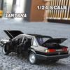 Классическая модель автомобиля Volkswagen Santana из литого сплава в масштабе 1/24, звук и свет, подарок для парня, коллекционный подарок для детей