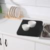 Dish Draining Mat Silicone Insulation Dish Drying Mat Tilt Water Diversion Design Drain Pad For Restaurant Hotel Work Area