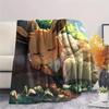 Cute Eevee  Print Flannel Blanket, High quality Comfortable for All Seasons, Home Decor, Warmth and Comfort