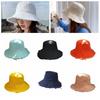 Foldable Thin Bucket Hat Sunshade Sun Protection Cap Sun Cap Raw Edge Fisherman Hat  Men