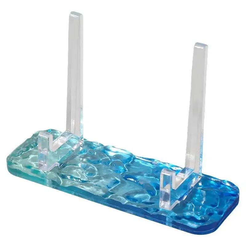 Beautiful Water Ripple Acrylic Japanese Goods Holder Anime Character Souvenir Round Metal Badge Quicksand Board Display Stand