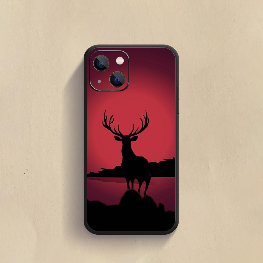 Animal Deer Antlers Phone Case For iPhone Samsung Galaxy Redmi Xiaomi Oppo OnePlus Note S A 7 8 9 10 11 12 13 14 20 21 22 23 53 54 Pro Max Plus Ultra