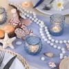 6/12 шт. Синие подсвечники для votive свечей Стеклянный подсвечник для украшения вечеринки Подсвечники для чайных свечей для свадьбы Домашний Декор стола