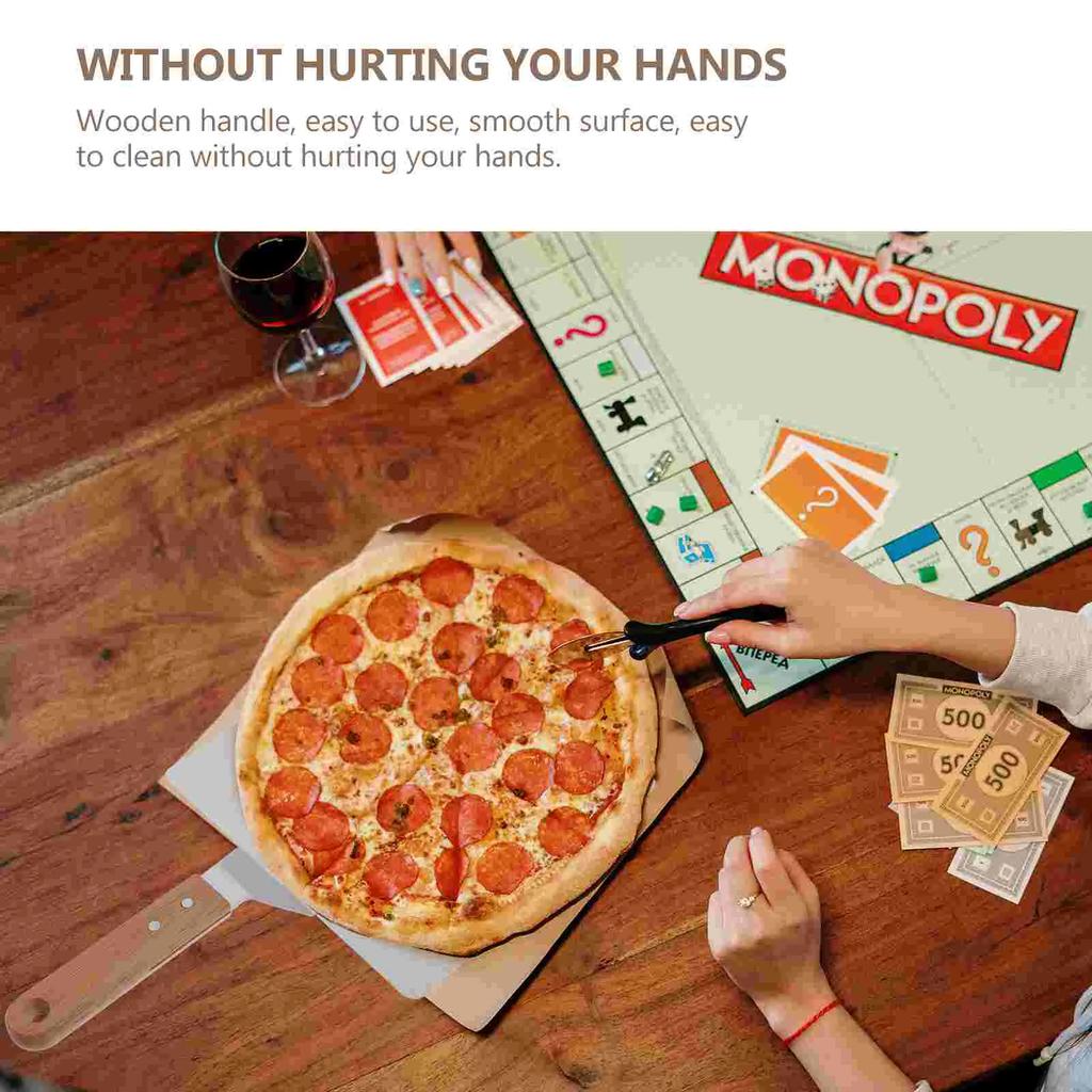 Pizza Spatula Peel Square Pizza Paddle for Oven Cake Lifter for Large Cakes Metal Pizza Peel 10 Inch