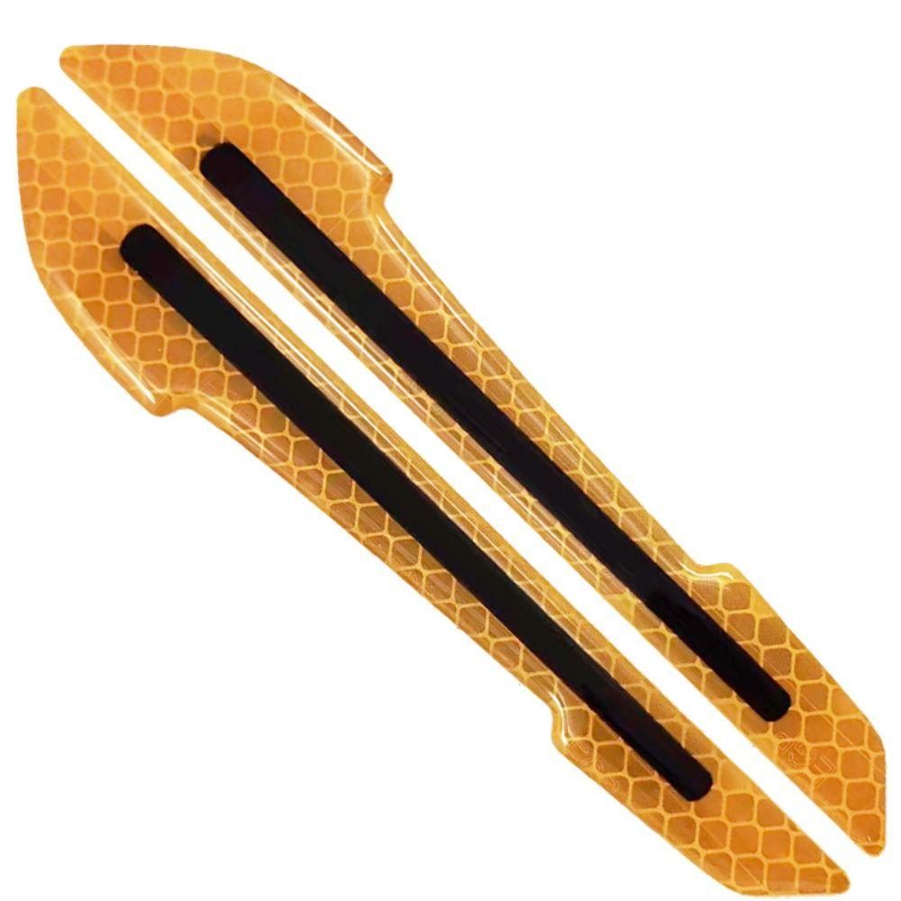 2pcs Anticollision Reflective Stickers Anti-Scratch Night Warning Sticker Rearview Mirror Stickers