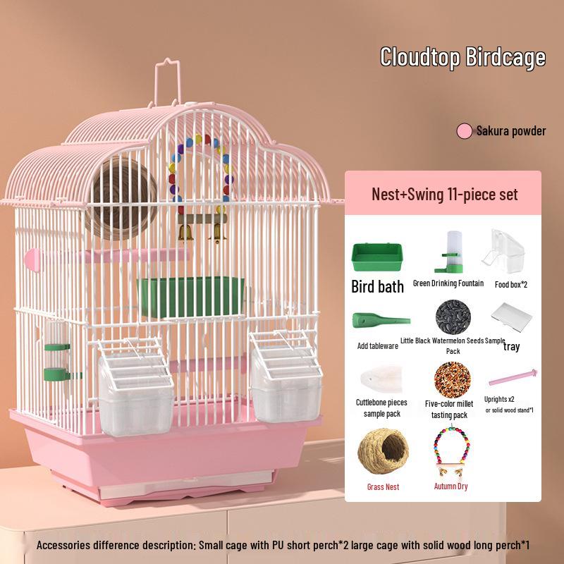 Новая Экологическая Птичья Вилла: Маленькая клетка для попугаев, например, для кореллы, ожерелового попугайчика, волнистого попугайчика, жемчужного