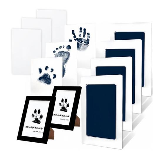 Inkless Paw Print Kit Clean Touch Ink Pads And Imprint Cards No Mess Paw Print Impression Set for Dogs Cats Nose Print Footprint Keepsake