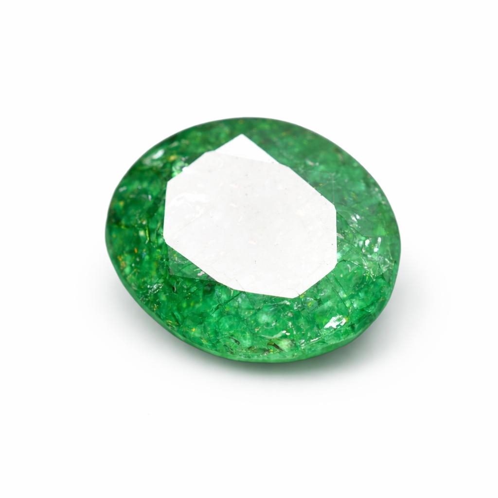 Natural Green Emerald Loose Gemstone Flawless Quality Oval Cut 19.15 ct for Jewelry Making Projects