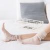 Women Socks Transparent Glitter Crystal Silk Lace Elastic Short Ankle Socks Elegant Ladies Rhinestone Sock See Through Mesh Sock