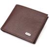 Практичный мужской кошелек в два сложения из натуральной кожи флотар CANPELLINI Purse 21586 Коричневый