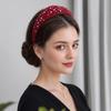 1 шт. Хрустальные ободки Роскошные жемчужные ободки Винтажный губчатый обруч для волос с бусинами Ручной работы Противоскользящая тиара со стразами Свадебная