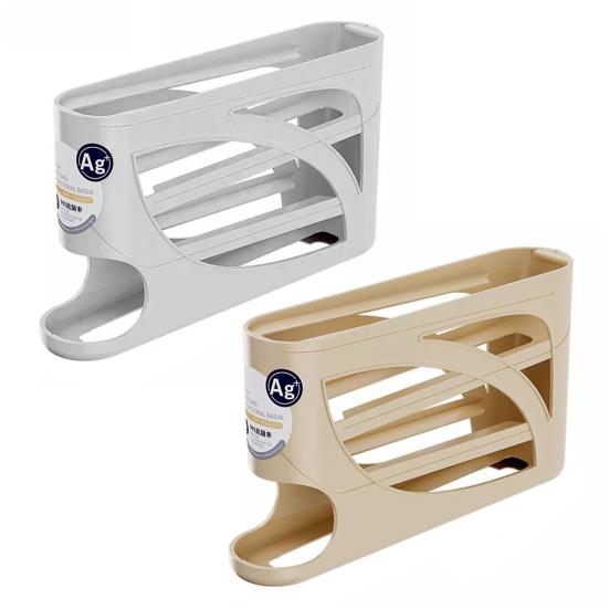 Многоуровневый стеллаж для хранения яиц в холодильнике, большая вместимость, автоматический, экономящий место, лоток для яиц в холодильнике