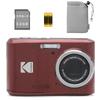 Kodak Compact Digital Camera FZ45 AA Battery Operated Red Battery SD Card Pouch of 4 + + + (Grey) (Total Items)