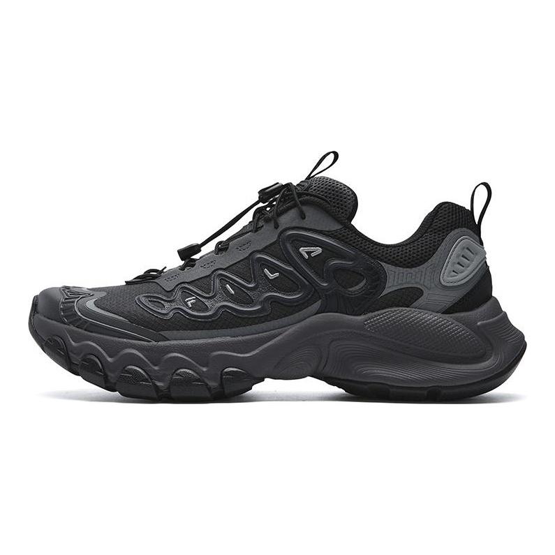 Fila TRUFFLE Амортизирующие Устойчивые к истиранию Легкие Низкие Массивные Кроссовки Мужские Черный/Дикий Голубино-серый F12M621111FBW