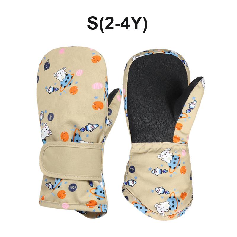 Cartoon Baby Winter Gloves Thicken Waterproof Kids Anti-Slip Skiing Gloves Outdoor Warm Snow Children Mittens for Girls Boys 1-6Y
