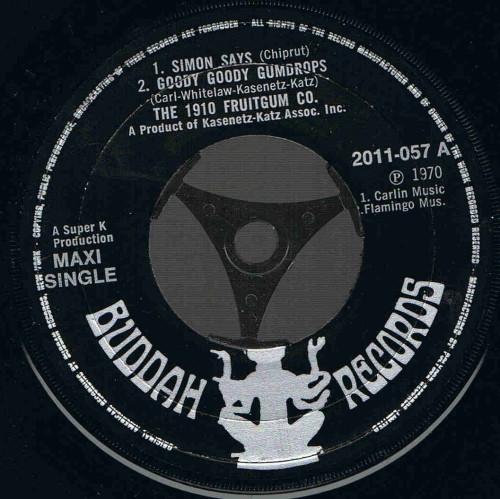 7-дюймовая пластинка 1910 FRUITGUM COMPANY - Simon Says 2011057 Buddah Records 1970 UK Рок Б/У