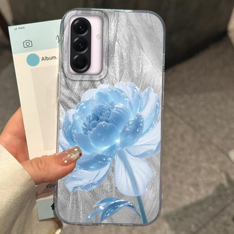 Роскошный чехол с цветами для Samsung A56 A16 A17 A07 S24 S25 FE Xiaomi Redmi Note 14 13 Pro 14C A5 Huawei Honor 400 200 Lite Pro iPhone 16 Противоударный чехол