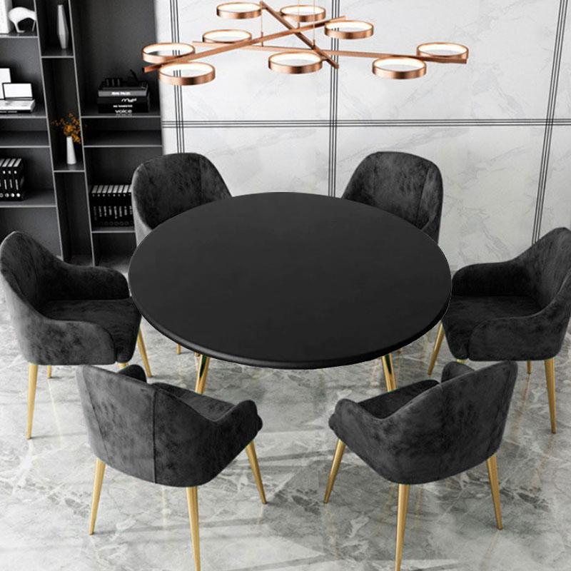 Круглая Скатерть на Резинке 60-130см Водонепроницаемая Защита для Стола Эластичная