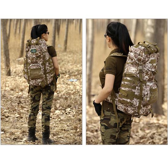 60L 3D Nylon Outdoor Sport Military Tactical Climbing Mountaineering Camping Hiking Trekking Bag