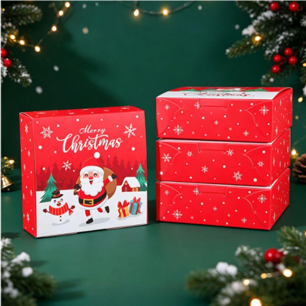 5pcs Decorative Paper Favor Box Christmas Party Favor Box New Paper Gift Box For Christmas