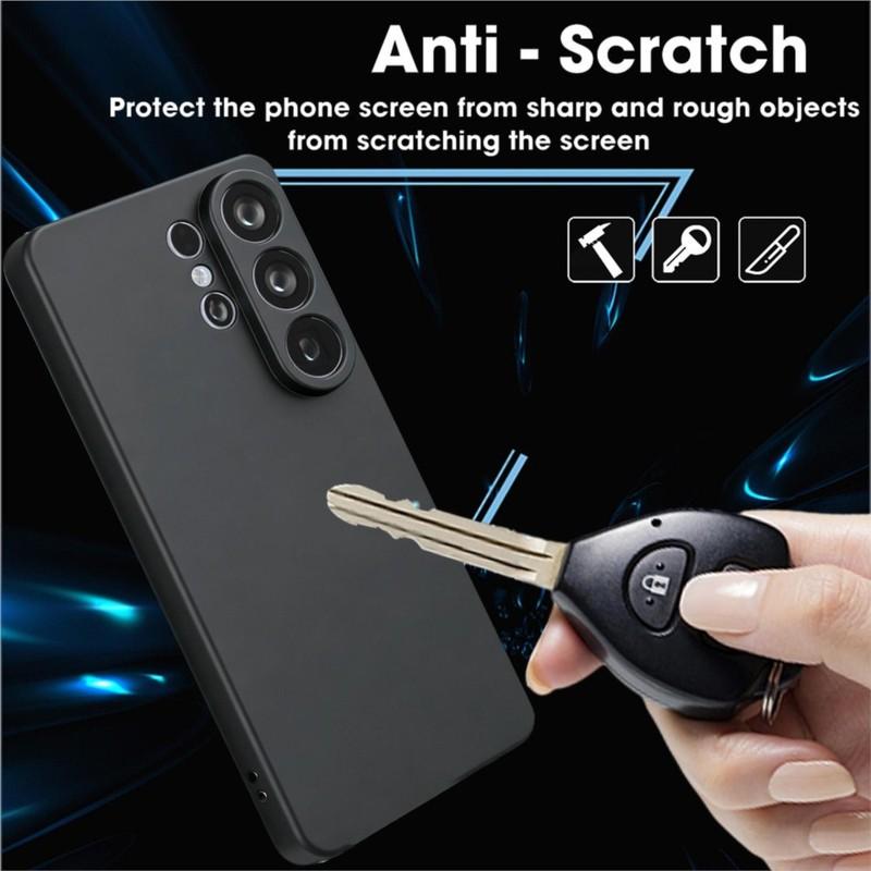 Для Samsung S26 S26+ S25 S24 S23 S22 Ultra Черный Чехол S26 Plus Ударопрочный Силиконовый Чехол Funda Мягкий Матовый Чехол Для Samsung Galaxy S26 Ultra