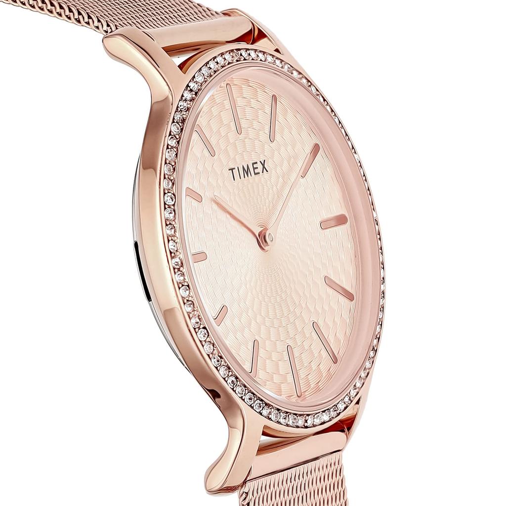[TIMEX] Watch Timex TRANSCEND Rose Gold Dial Brass Mineral Glass Quartz Japanese Movement 34MM America Watch TW2V52500