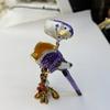 Exquisite Creative Cute parrot Alloy Jewelry Storage Box Enamel Plated Animal Shaped Ornaments Gift Home Decoration Bottles