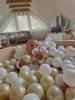 Foam playground with hill and pool, micro beige + 100 balls: pearl, light pink, old gold