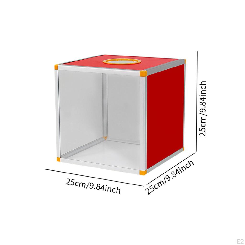 Лотерея Lucky Draw Box для пожертвований на ежегодное собрание по сбору средств 25x25x25 см прозрачная