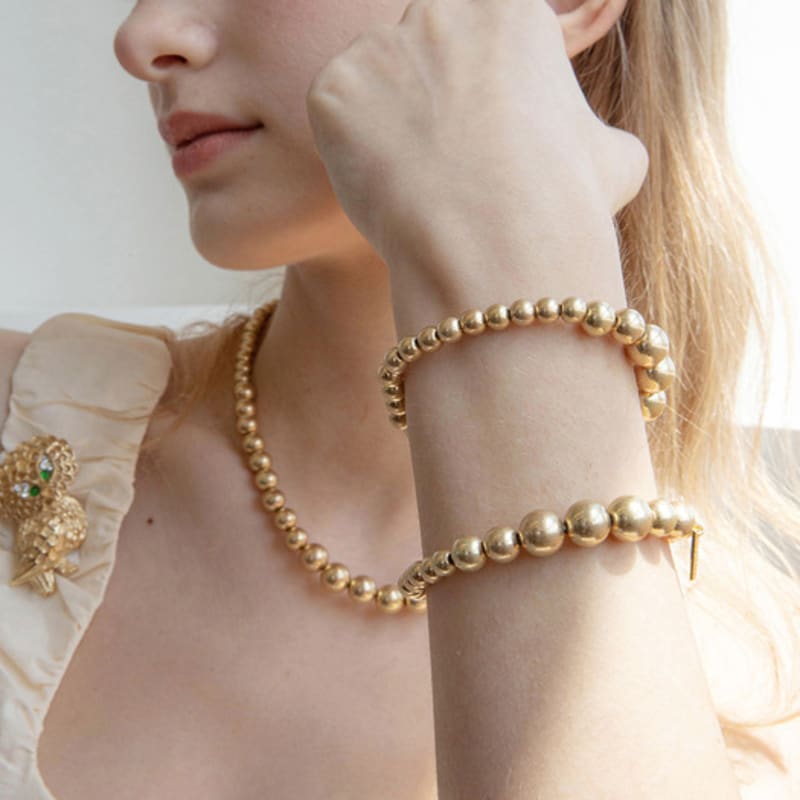 Jean Paul Clarisse Echelle Metal Ball Banding Bracelet JB-22-051B