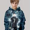 Модный повседневный пуловер для мальчиков с 3D-принтом, спортивная одежда с длинным рукавом для весны и осени, худи для мальчиков для улицы